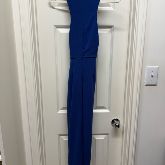 Elegant Blue Halter Dress - Picture 5 of 5
